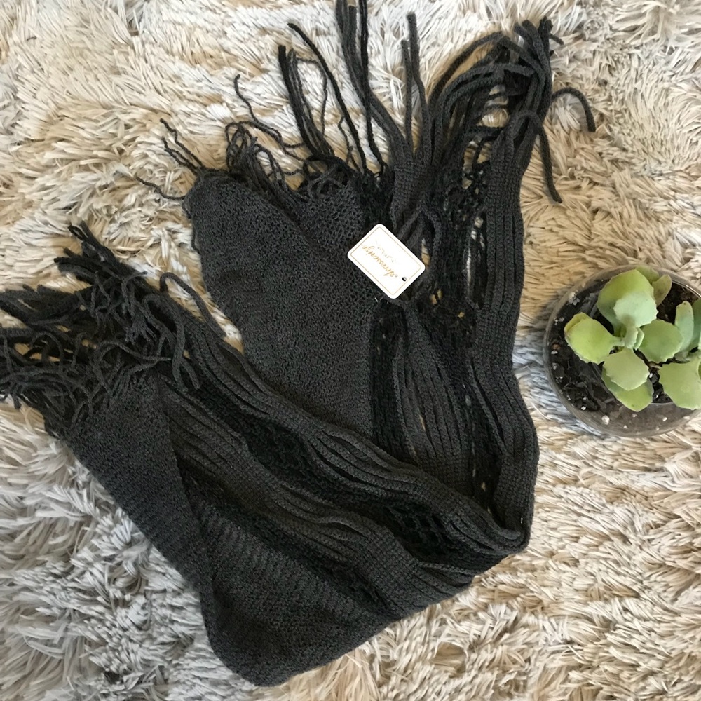 NWT charcoal infinity scarf